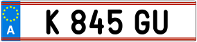 Trailer License Plate